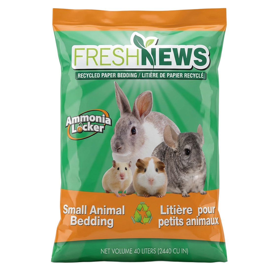 Fresh News recycled paper small animal bedding 40L for sale in North Robinson, OH.