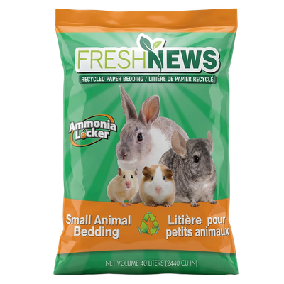 Fresh News recycled paper small animal bedding 40L for sale in North Robinson, OH.