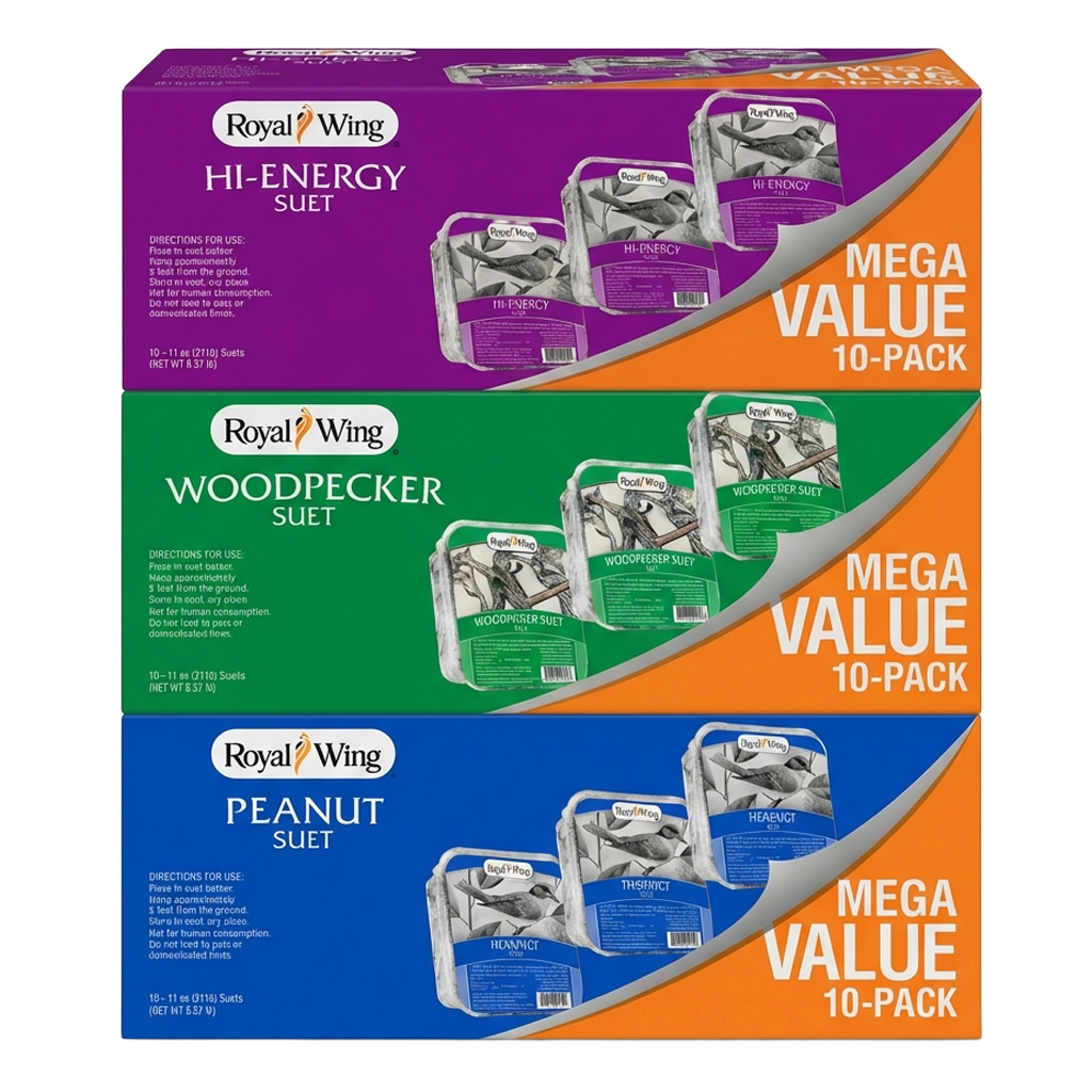 Royal Wing 30-count suet variety pack with 10 of each flavor in New Washington, OH.