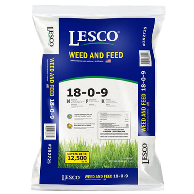 LESCO 50 lb Weed and Feed 18-0-9 fertilizer for lush lawns in Galion.