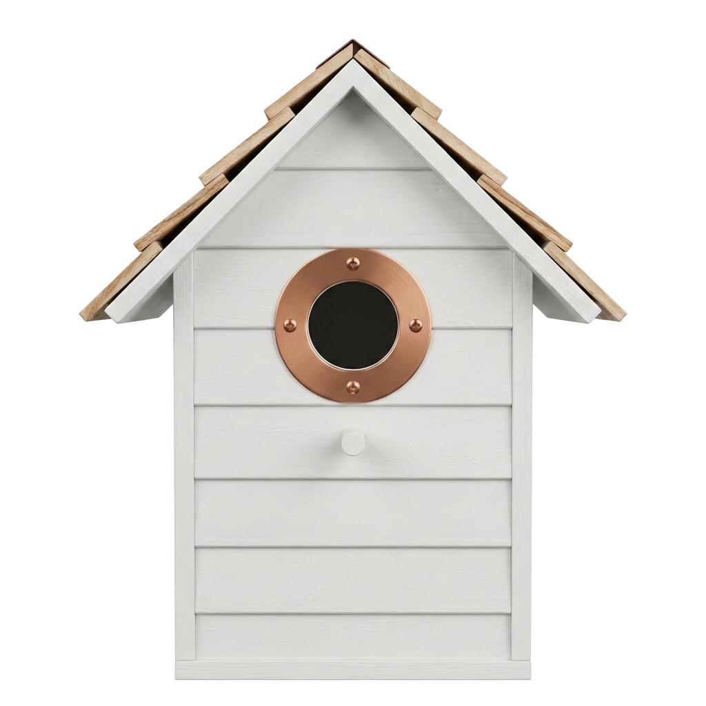 Rustic woodland birdhouse for wren and chickadee nesting in Ontario, OH