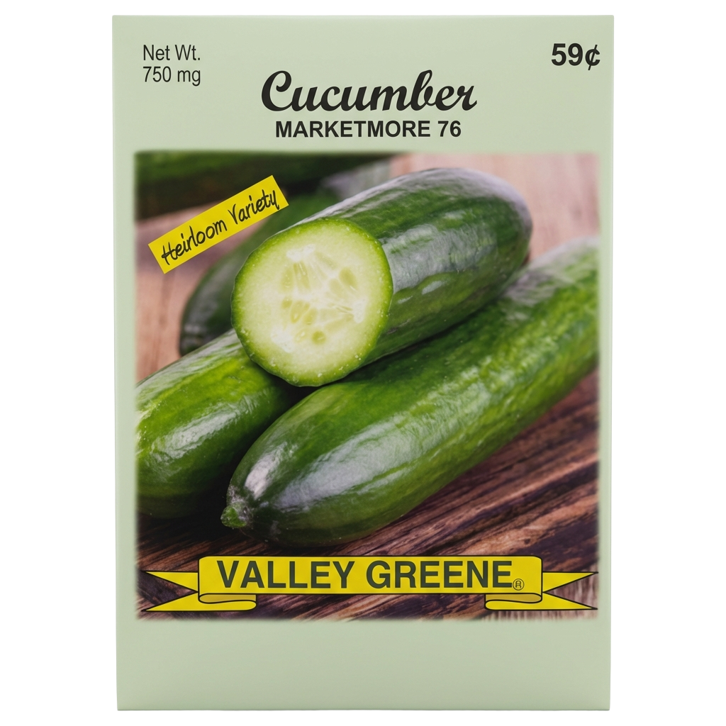 Cucumber Marketmore 76 heirloom seeds for home vegetable gardens in Galion, OH.