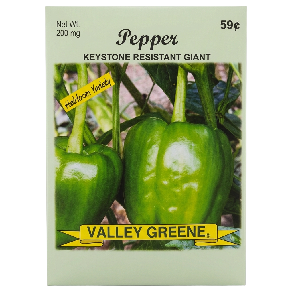 Keystone Resistant Giant bell pepper heirloom seeds for home gardens in Galion.