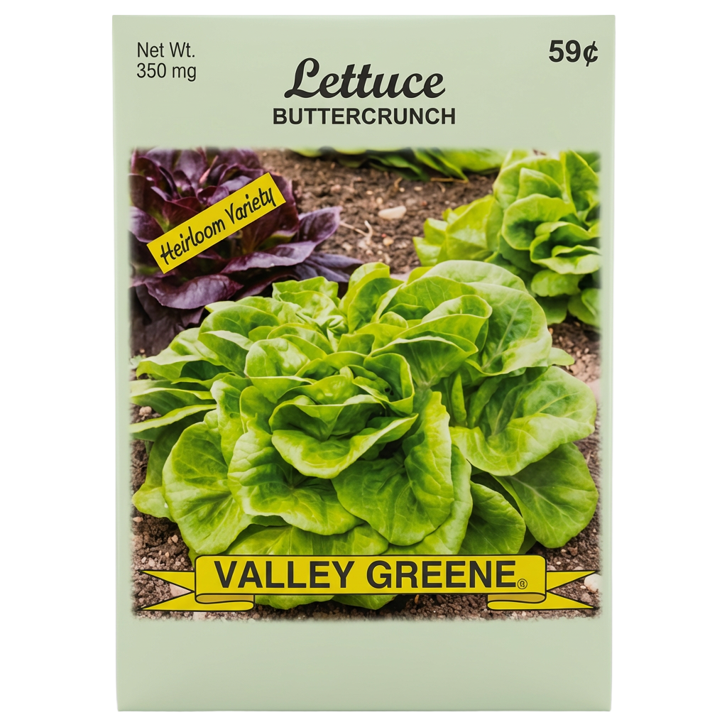 Lettuce Buttercrunch heirloom seeds for home vegetable gardens in Galion.