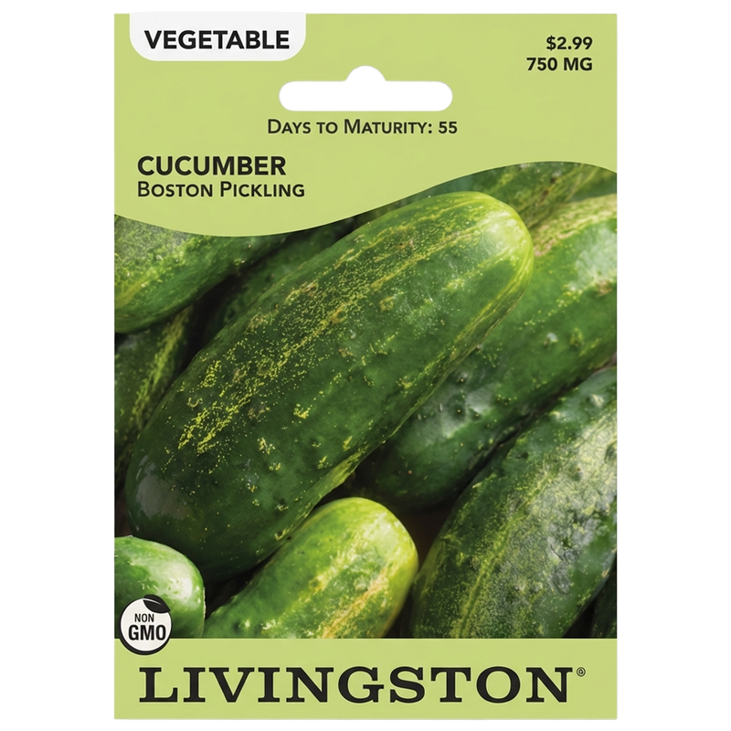 Cucumber Boston Pickling non-GMO garden seeds for home growers in Galion.