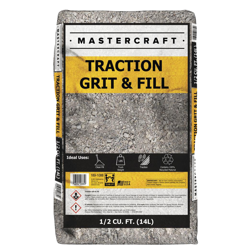 Traction Grit &amp; Fill 1/2 cu. ft. bag in Galion for emergency winter vehicle weight.