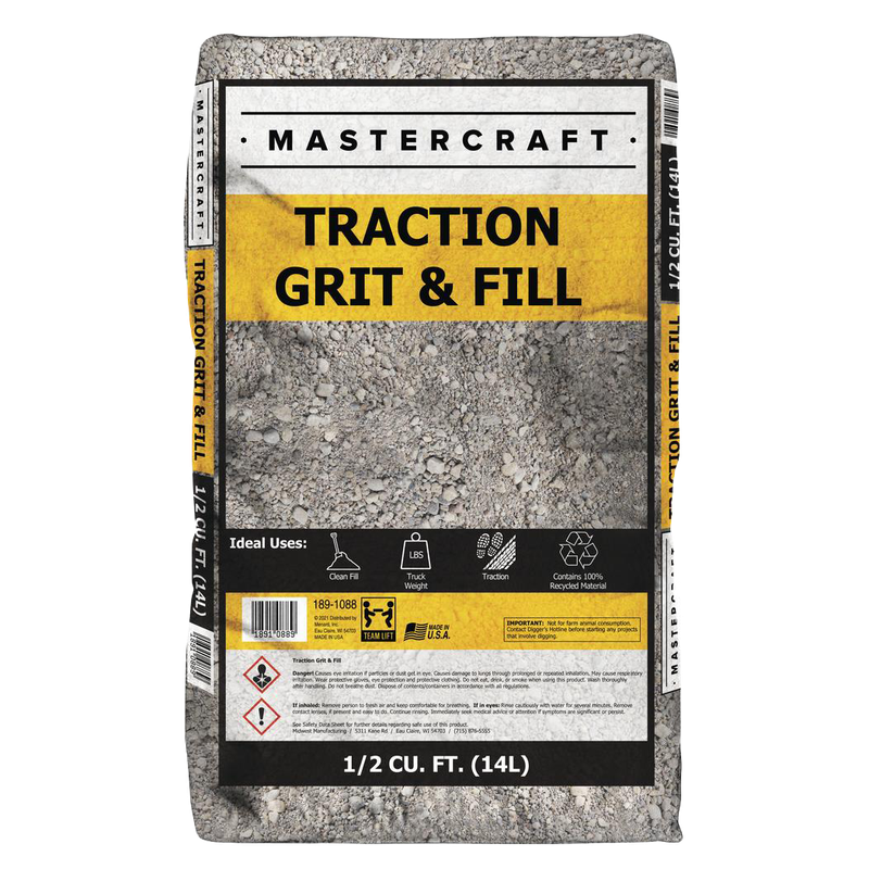 Traction Grit &amp; Fill 1/2 cu. ft. bag in Galion for emergency winter vehicle weight.