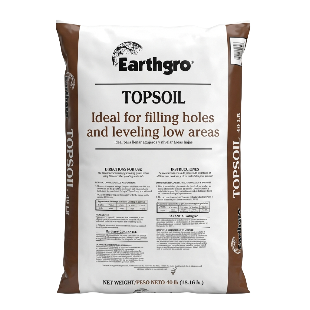 Earthgro Topsoil 40 lb bags for garden leveling in Mount Gilead, OH