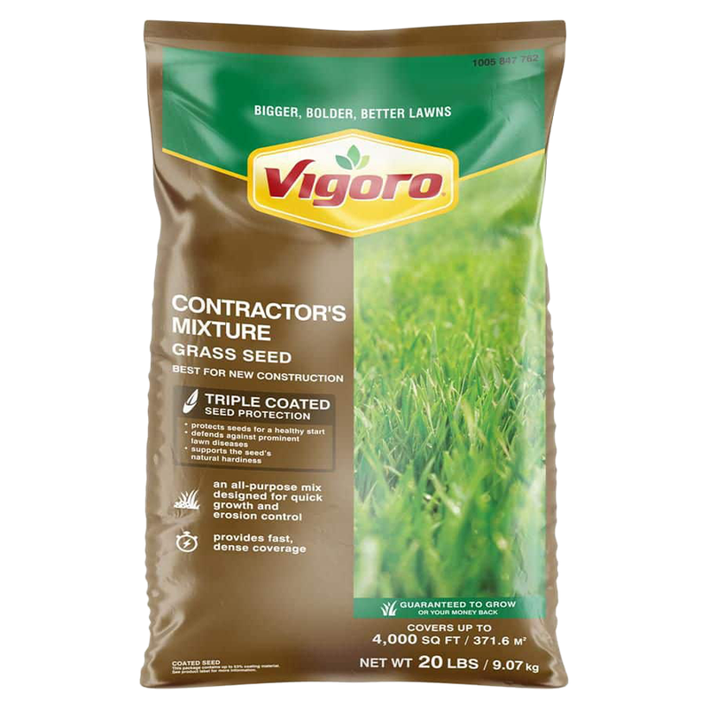 Vigoro Contractor’s Grass Seed Mix for quick lawn coverage in Bucyrus, OH