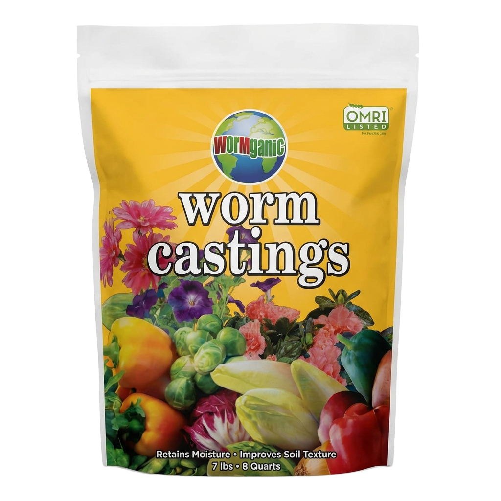 Wormganic organic worm castings 8qt bag for sale in New Washington, OH