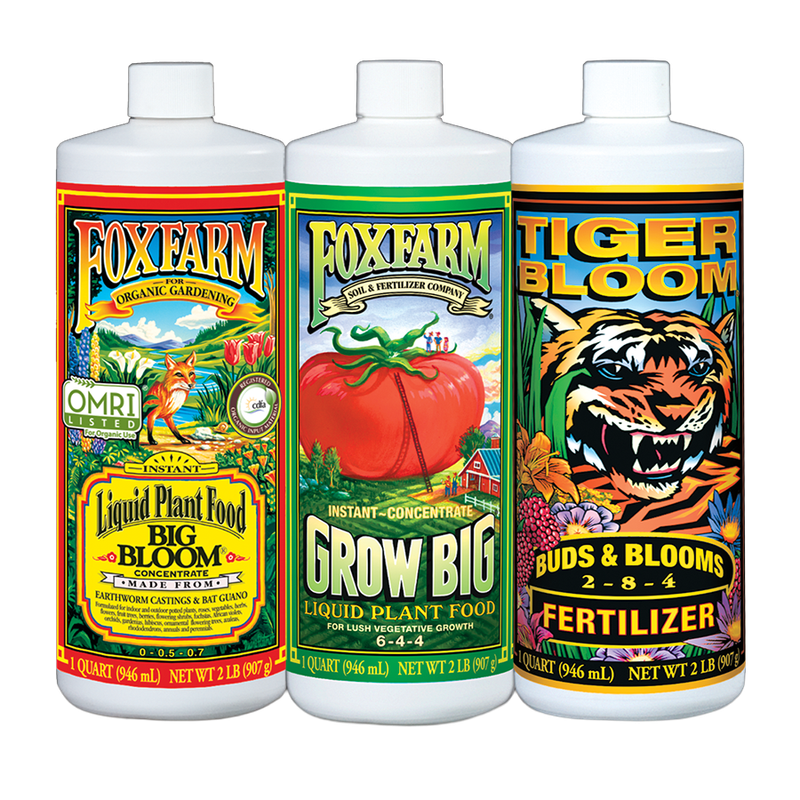 FoxFarm Trio Pack with 1 quart of each liquid nutrient for gardens in Galion, OH