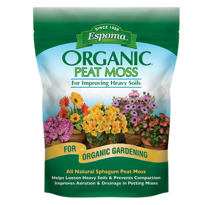 Espoma Organic Peat Moss 8-quart bag of premium sphagnum peat for seed starting and soil amendments