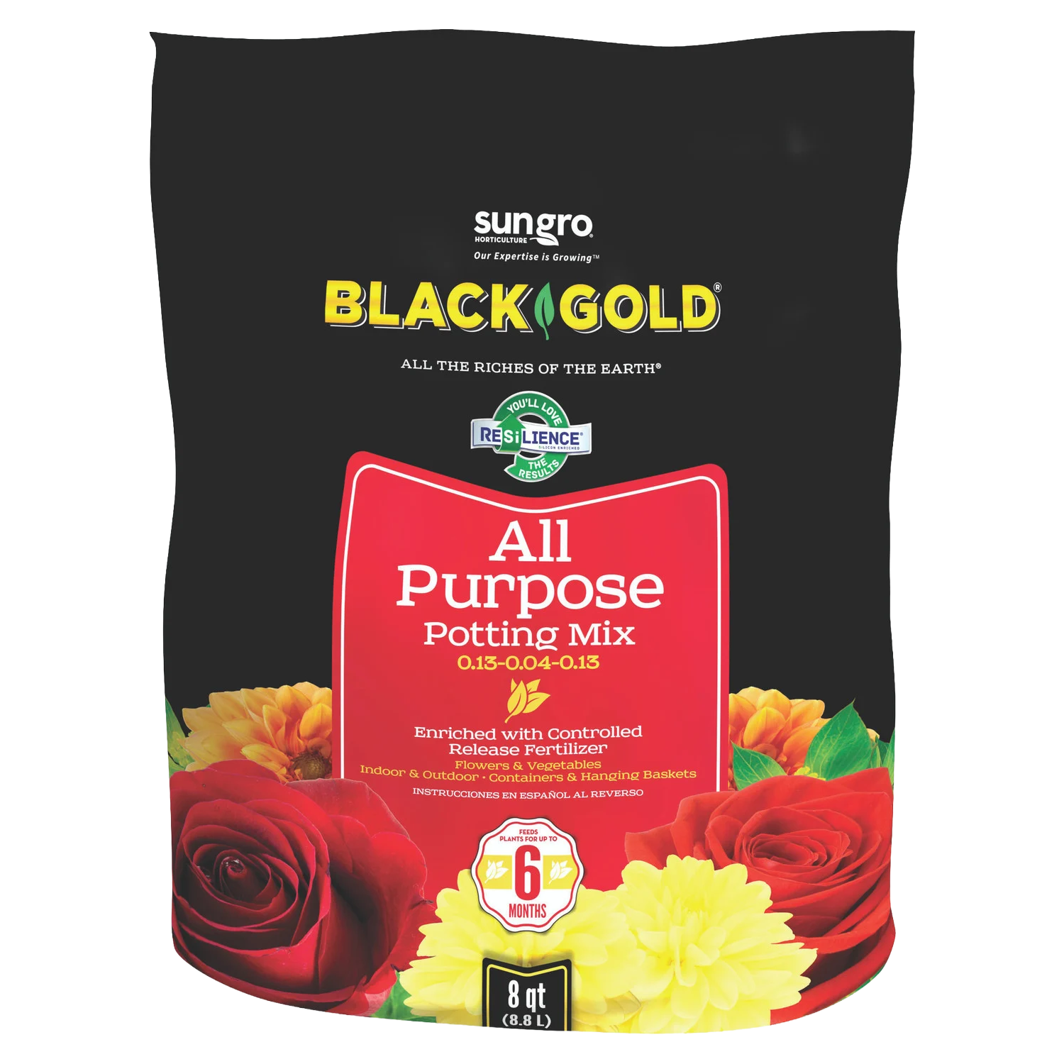 Black Gold All Purpose Potting Mix 8 qt - Liberty Farm Galion OH