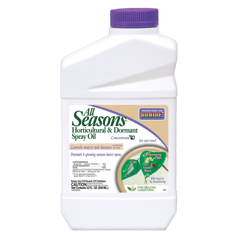 Bonide All Seasons Horticultural and Dormant Spray Oil Concentrate 1 quart available at Liberty Farm Home and Garden in Galion Ohio