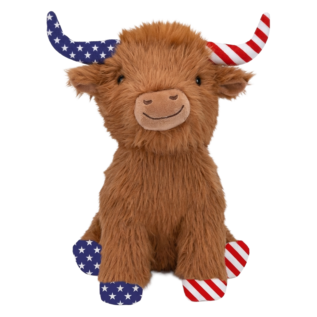 Jumbo highland cow plush dog toy with squeaker at Liberty Farm, Home &amp; Garden in Galion, Ohio