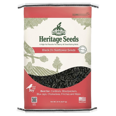 Heritage Seeds Black Oil Sunflower Seeds 20 lb | Available at Liberty Farm, Home &amp; Garden in Galion, Ohio