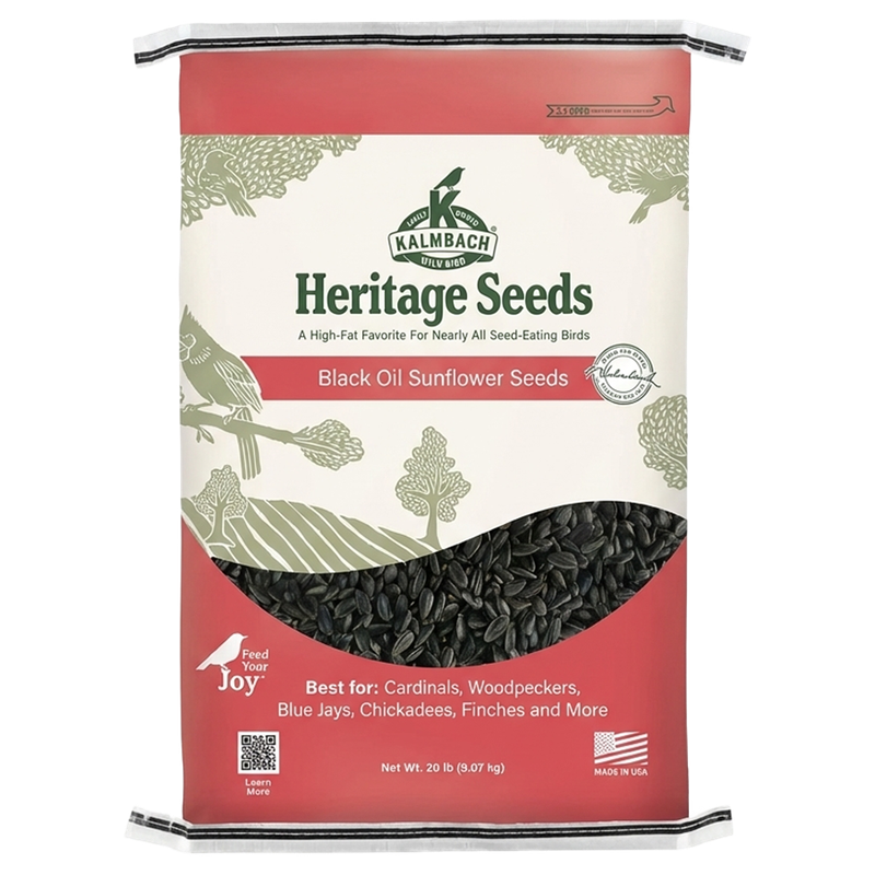 Heritage Seeds Black Oil Sunflower Seeds 20 lb | Available at Liberty Farm, Home &amp; Garden in Galion, Ohio