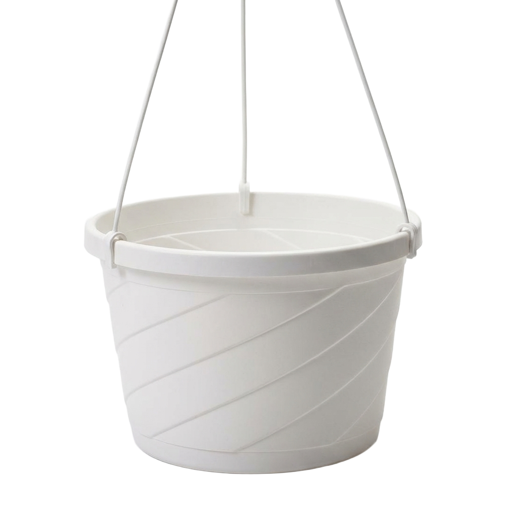 Euro-Style Hanging Basket (10 in) White