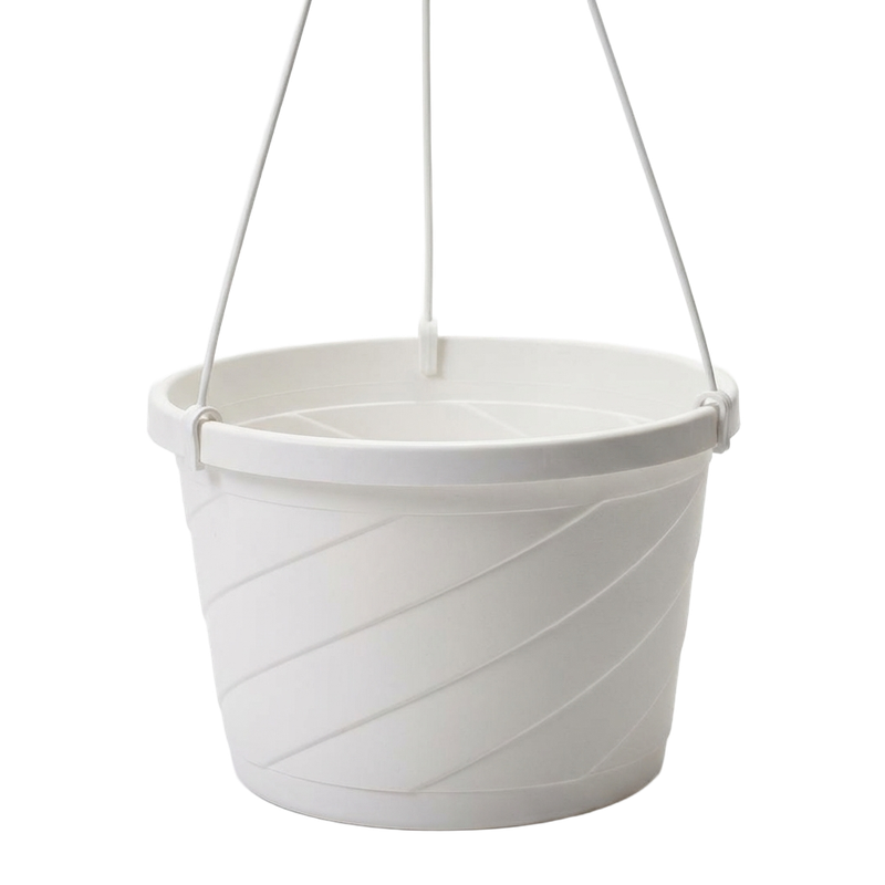 Euro-Style Hanging Basket (10 in) White Euro-Style Hanging Basket (10 in) White
