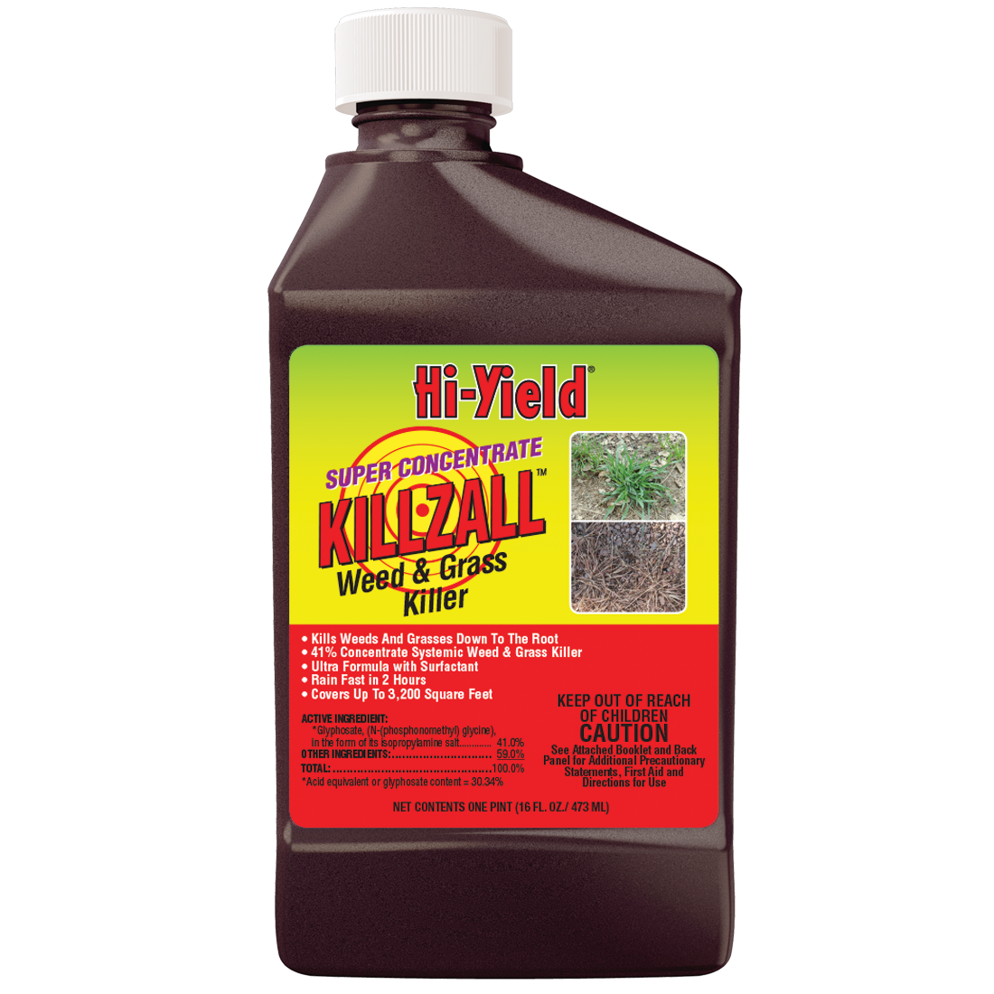 Hi-Yield Killzall Weed &amp; Grass Killer Concentrate (1 qt) - Liberty Farm, Home &amp; Garden