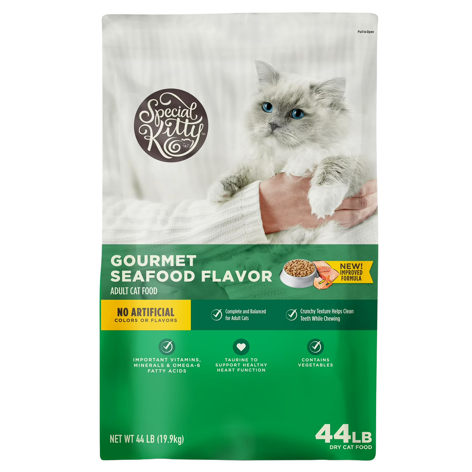 Special Kitty Gourmet Formula Seafood Blend Flavor Dry Cat Food 44 lb bag