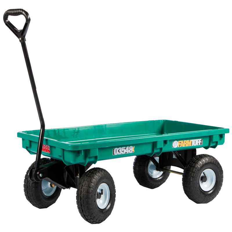 FARM-TUFF Plastic Deck Wagon with Flat Free Tires | Available at Liberty Farm, Home &amp; Garden in Galion, Ohio