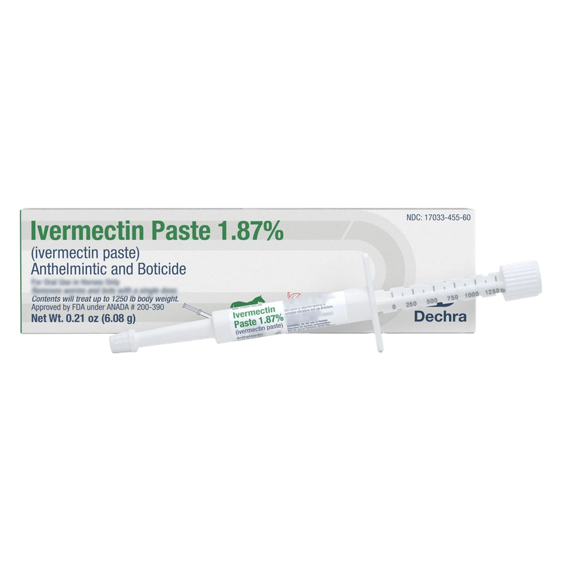 Dechra Equine Ivermectin Paste 1.87% horse dewormer syringe | Liberty Farm, Home &amp; Garden, Galion Ohio
