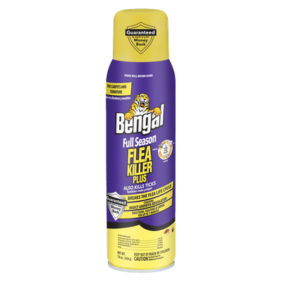 Bengal Full Season Flea Killer Plus 16 oz - 3-stage flea &amp; tick spray with Pyriproxyfen IGR | Liberty Farm, Home &amp; Garden