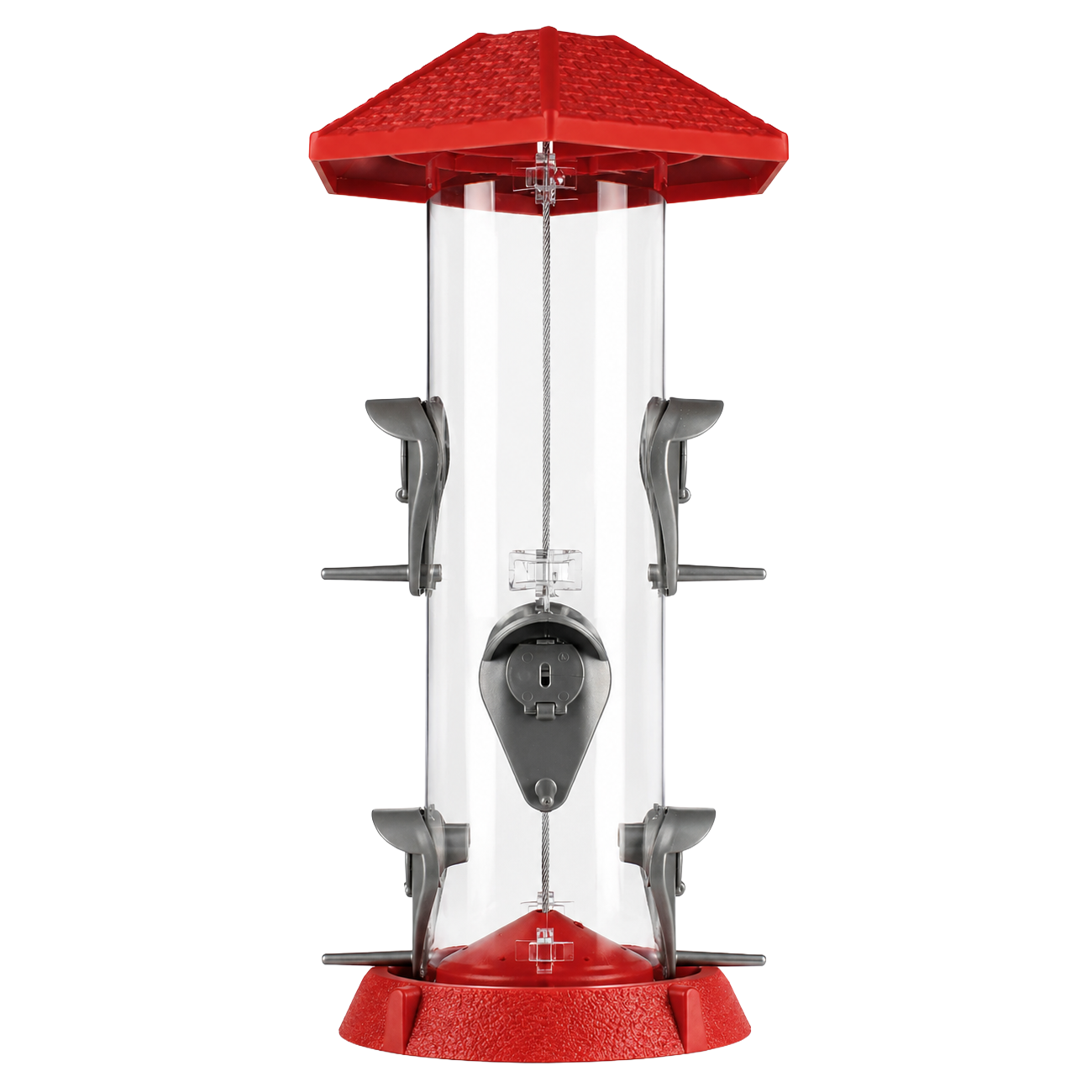 North States 2-IN-1 Hinged Port Bird Feeder 1.75 lb - versatile tube and tray feeder for wild birds | Liberty Farm, Home &amp; Garden