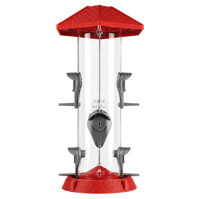 North States 2-IN-1 Hinged Port Bird Feeder 1.75 lb - versatile tube and tray feeder for wild birds | Liberty Farm, Home &amp; Garden