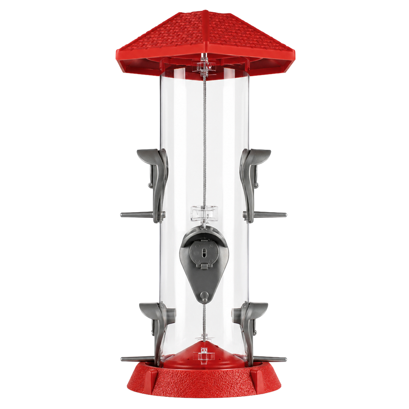 North States 2-IN-1 Hinged Port Bird Feeder 1.75 lb - versatile tube and tray feeder for wild birds | Liberty Farm, Home &amp; Garden
