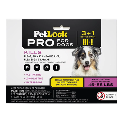 PetLock Pro Flea &amp; Tick for Dogs 45–88 lb 3-Month Supply | Liberty Farm, Home &amp; Garden, Galion Ohio