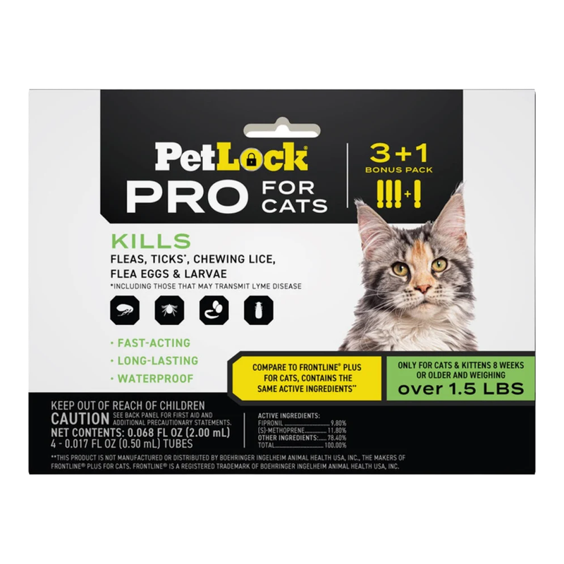 PetLock Pro Flea &amp; Tick for Cats Over 1.5 lb 3-Month Supply | Liberty Farm, Home &amp; Garden, Galion Ohio