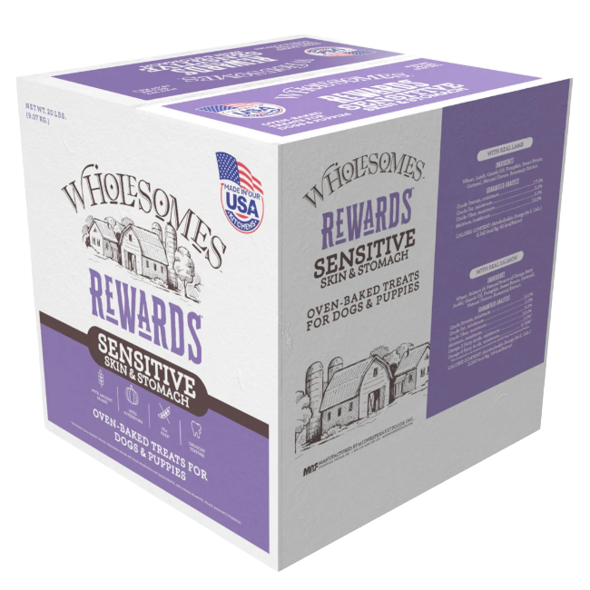 Wholesomes Rewards Sensitive Skin Stomach Salmon Biscuits 20 lb | Liberty Farm, Home &amp; Garden, Galion OH
