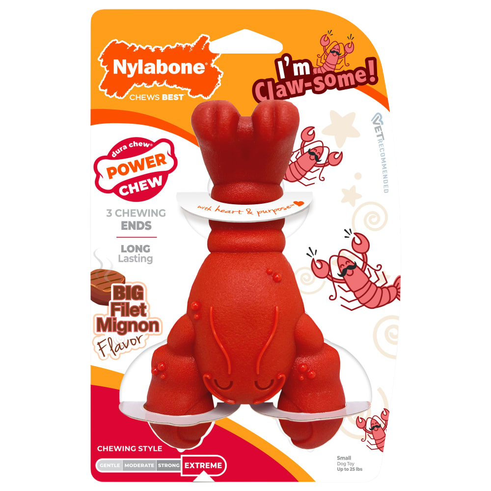 Nylabone Power Chew Lobster Dog Chew Toy, Size: Small (Up to 25 lb)