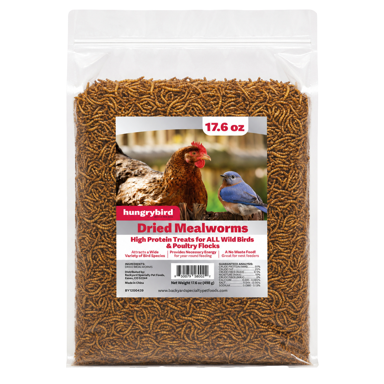 Hungrybird Dried Mealworms 17.6 oz | Liberty Farm, Home &amp; Garden, Galion Ohio