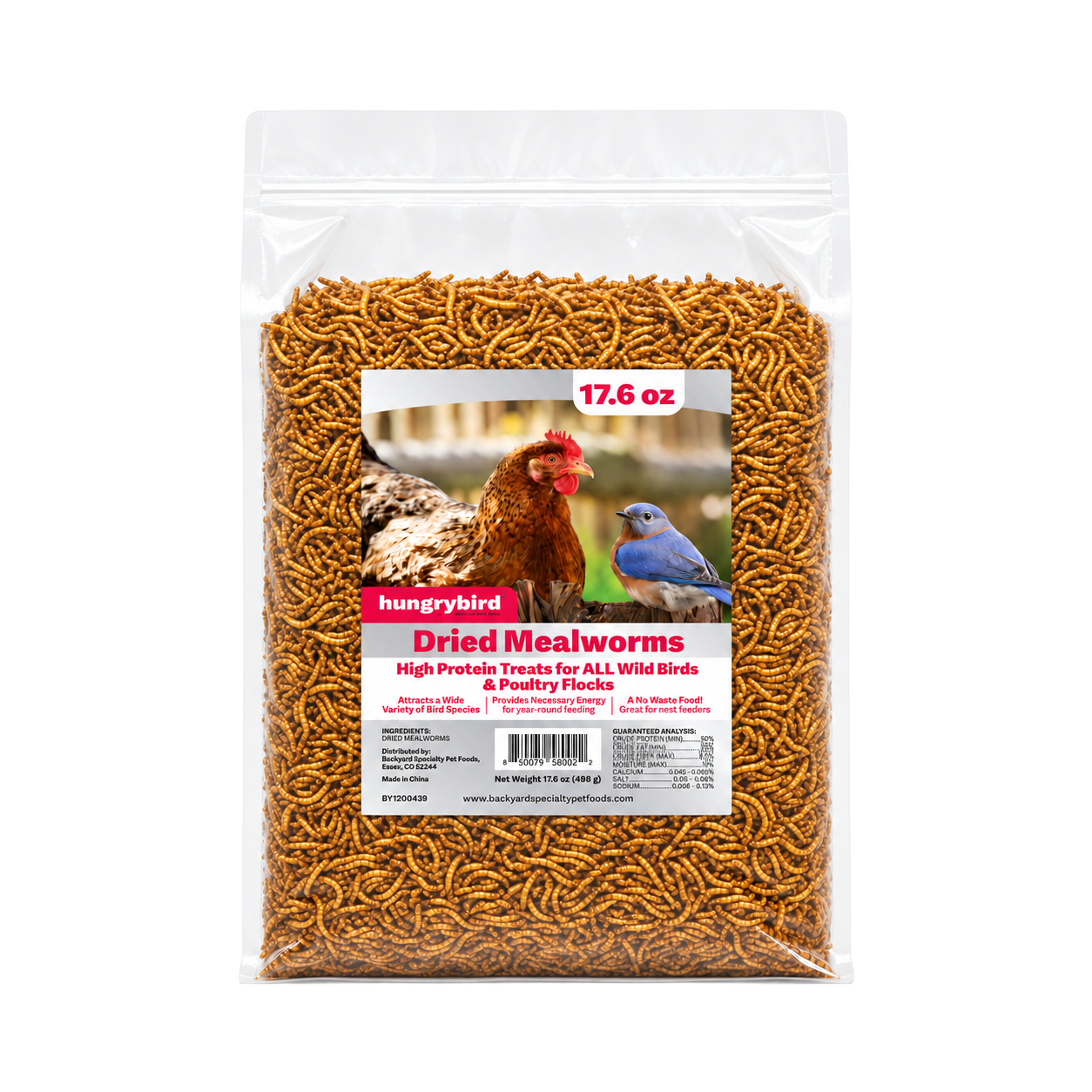 Hungrybird Dried Mealworms 17.6 oz | Liberty Farm, Home &amp; Garden, Galion Ohio