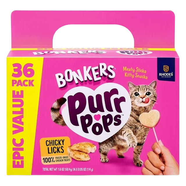 Bonkers Purrpops Cat Treats (36 pk)