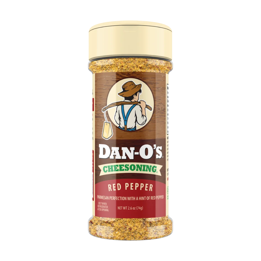 Dan-O's Red Pepper Cheesoning Seasoning 2.6 oz shaker bottle front label