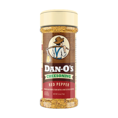 Dan-O's Red Pepper Cheesoning Seasoning 2.6 oz shaker bottle front label