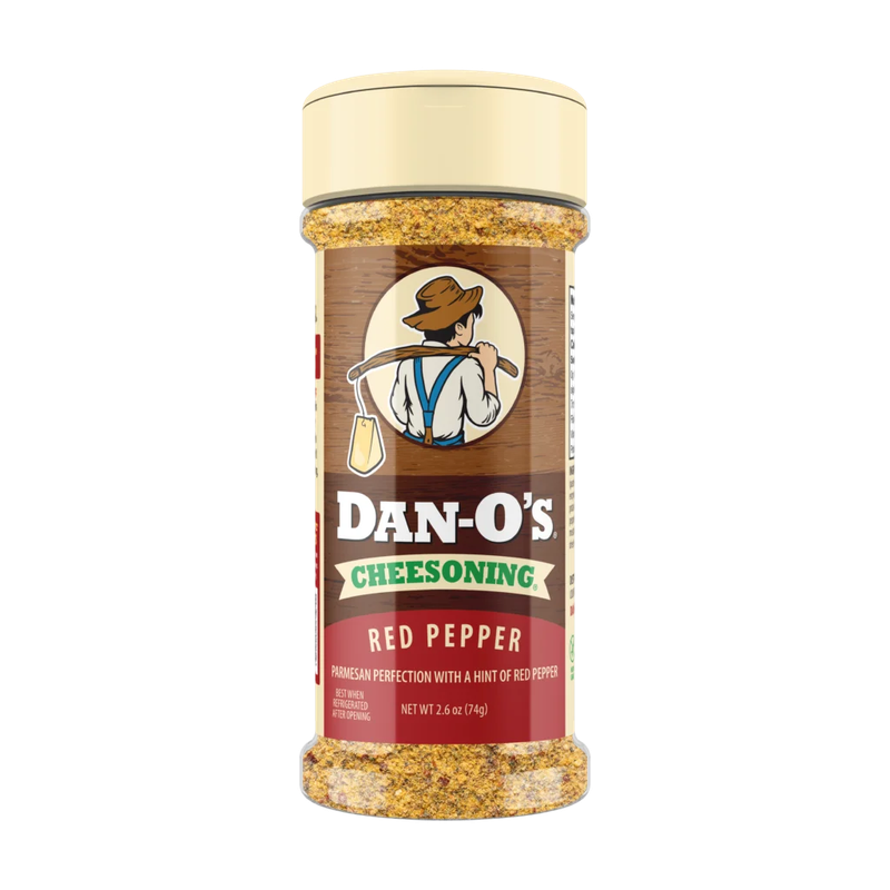 Dan-O's Red Pepper Cheesoning Seasoning 2.6 oz shaker bottle front label