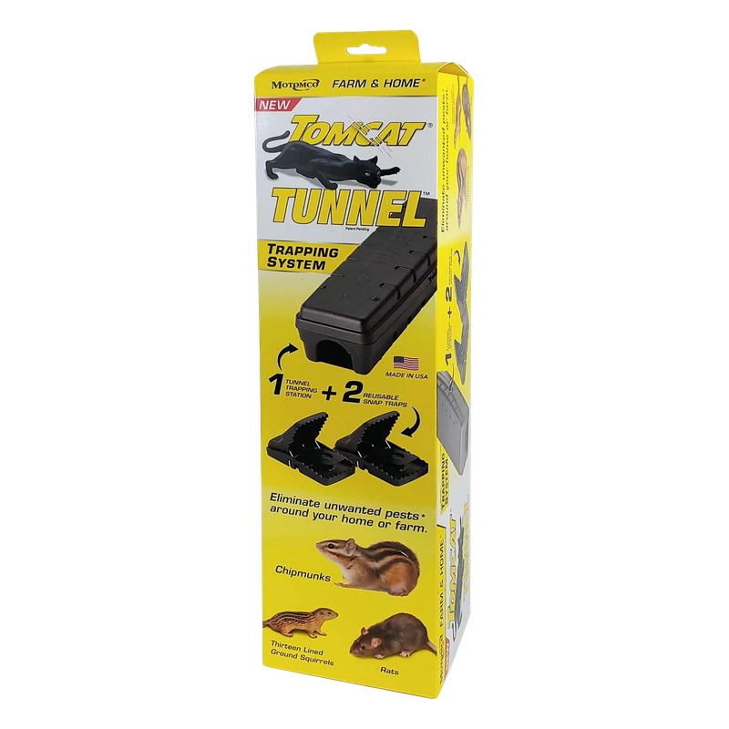 Tomcat Tunnel Trapping System with protective tunnel and 2 reusable snap traps for rats and mice