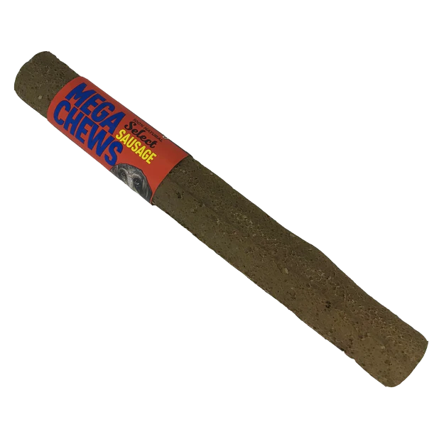 Etta Says! Premium Crunchy Sausage Chew Mega 10 inch dog chew treat