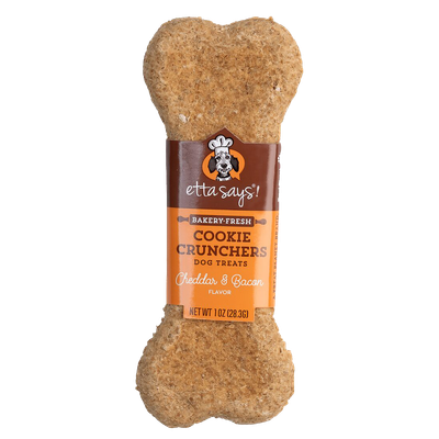 Etta Says! Cheddar &amp; Bacon Cookie Crunch 1 oz dog treat available at Liberty Farm Home &amp; Garden Galion OH