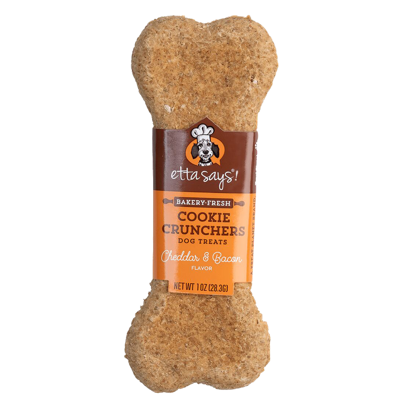 Etta Says! Cheddar &amp; Bacon Cookie Crunch 1 oz dog treat available at Liberty Farm Home &amp; Garden Galion OH