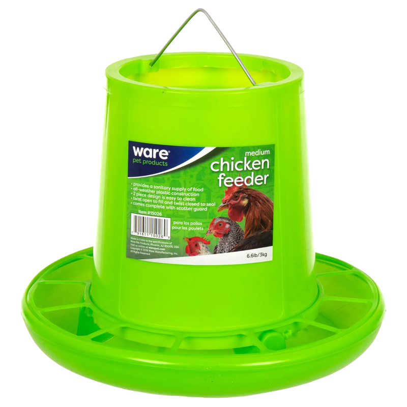 Ware Medium Chicken Feeder 6.6 lb capacity for backyard poultry flocks