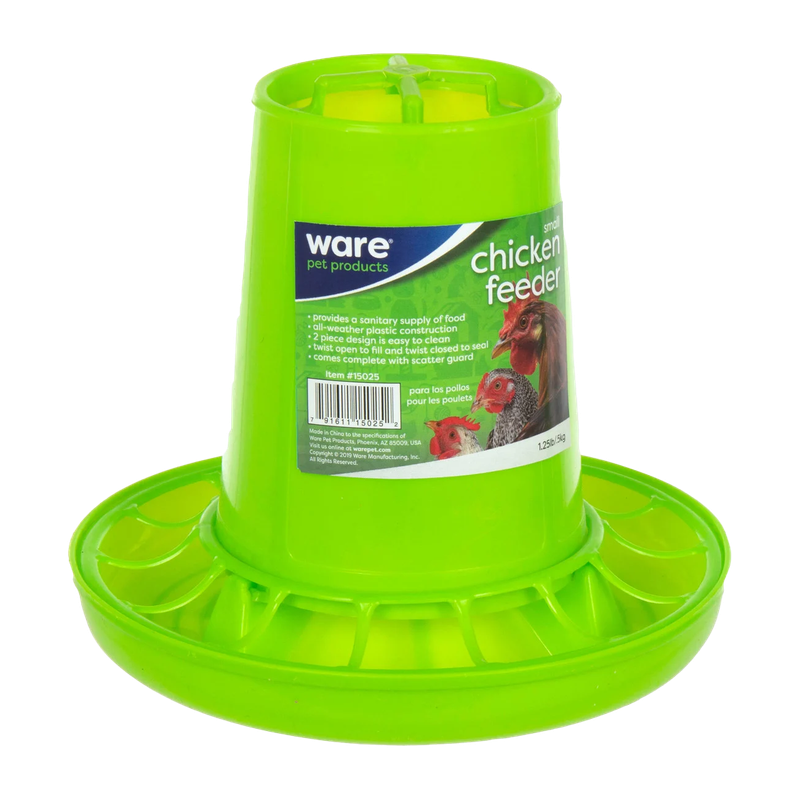 Ware Small Chicken Feeder 1.25 lb for baby chicks and small flocks - Liberty Farm, Home &amp; Garden, Galion OH