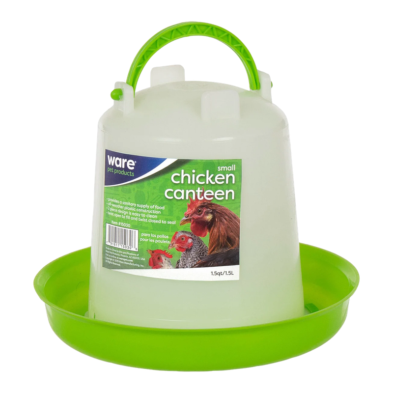 Ware Small Chicken Canteen 1.5 qt galvanized steel hang-style poultry waterer