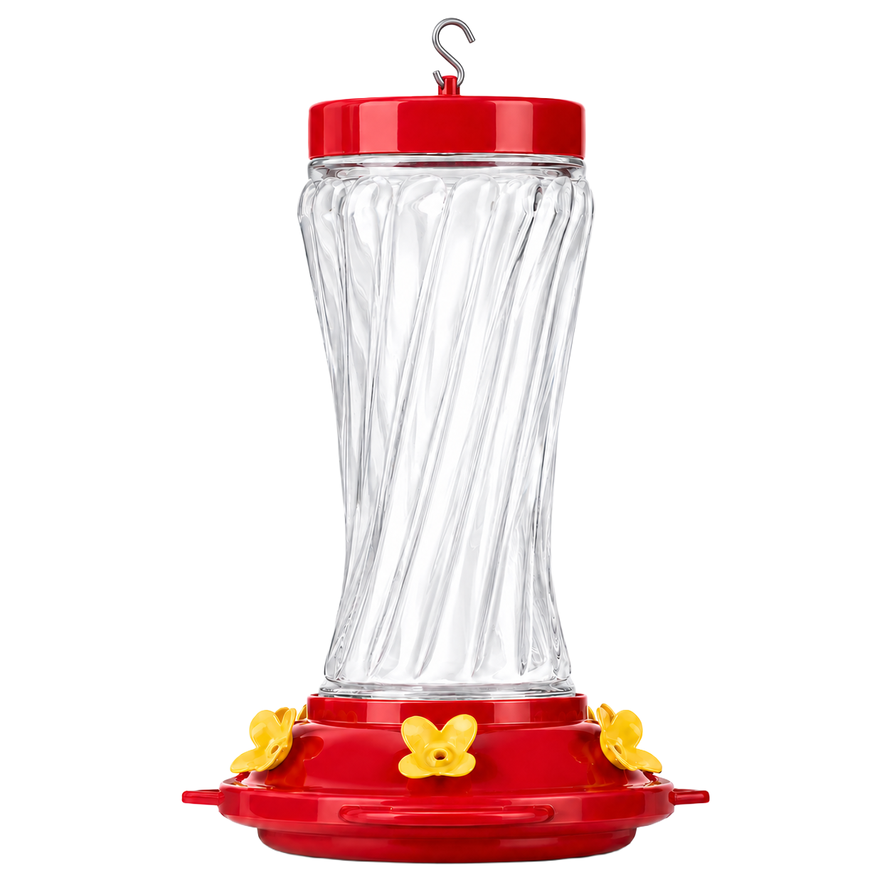 Audubon Swirl Glass Hummingbird Feeder (16 oz Capacity)