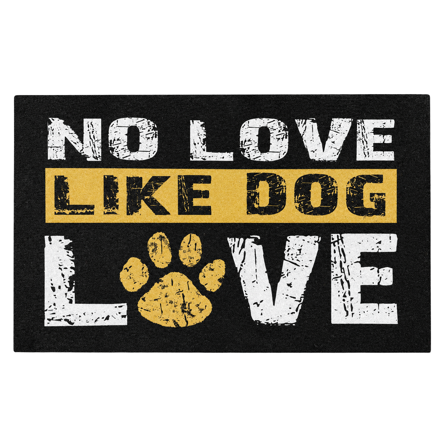 Recycled Rubber Decorative Doormat – No Love Like Dog Love